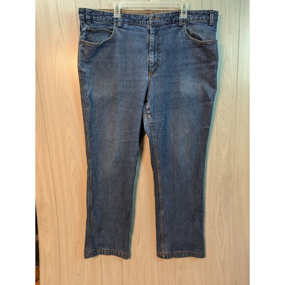 Duluth Trading Relaxed Fit Straight Flex Ballroom Jeans Men's Size 44X32 Blue